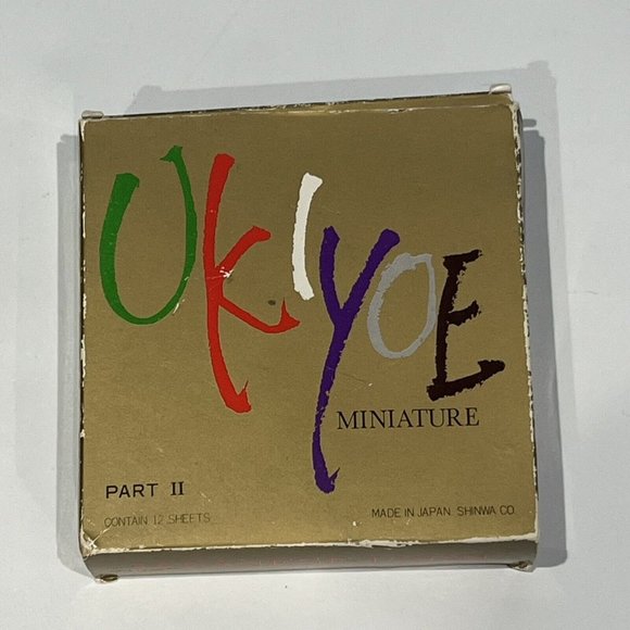 Vintage Ukiyoe Miniature Print Cards Part 2 Made In Japan 11 Cards Shinwa Co - Picture 10 of 16